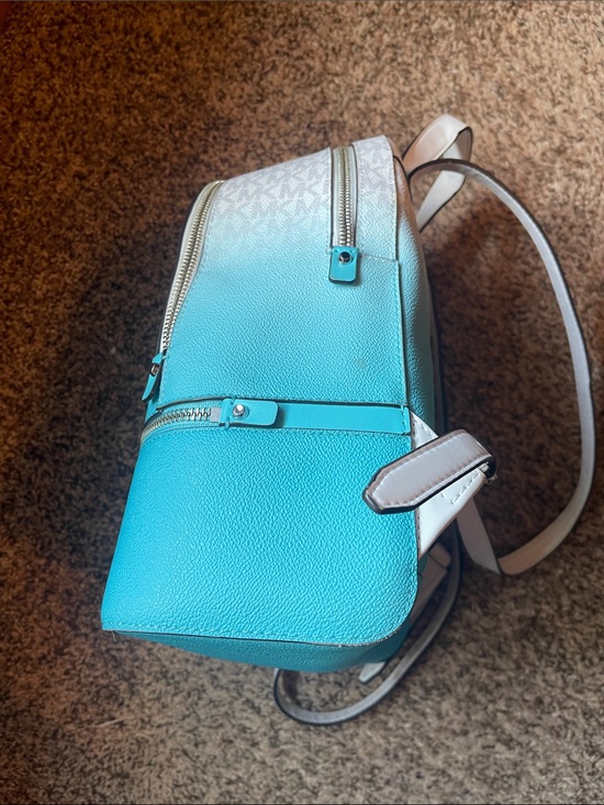 Michael Kors White to Ocean Blue Ombre Signature Backpack main image 14